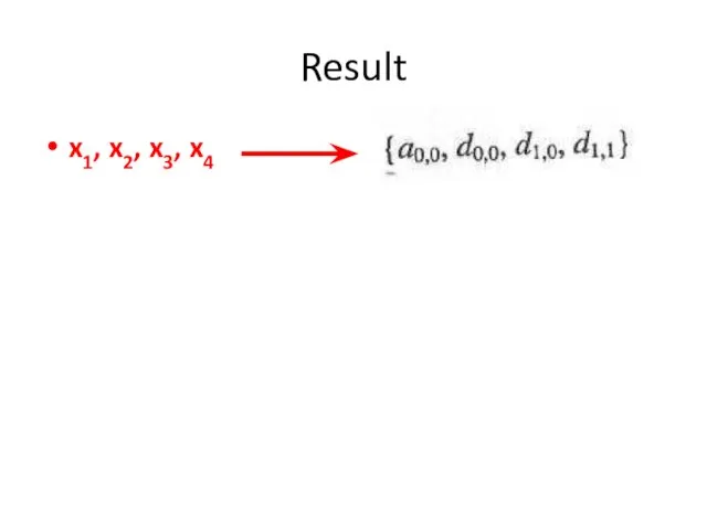 Result x1, x2, x3, x4