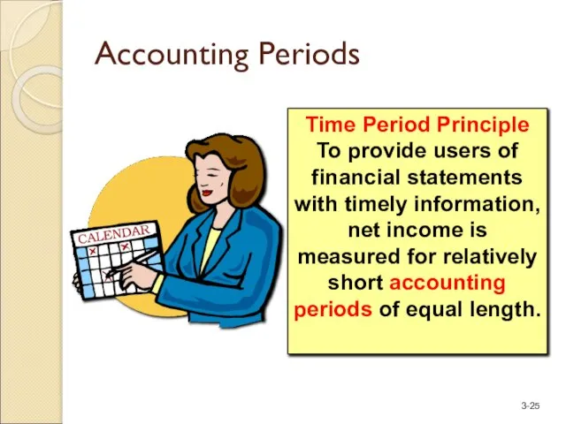 Accounting Periods Time Period Principle To provide users of financial statements