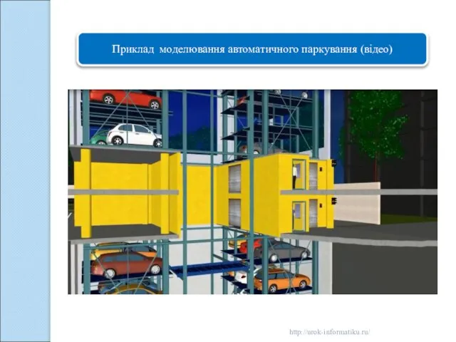 Приклад моделювання автоматичного паркування (відео) http://urok-informatiku.ru/