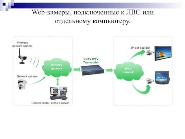 Web-камеры, подключенные к ЛВС или отдельному компьютеру.