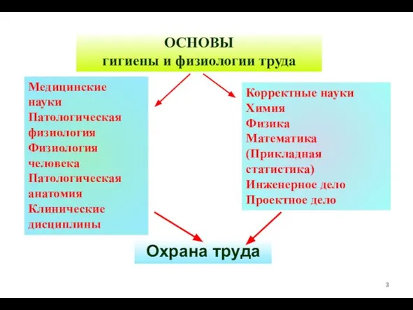 ОСНОВЫ гигиены и физиологии труда Медицинские науки Патологическая физиология Физиология человека