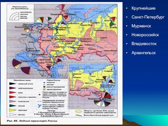 Крупнейшие Санкт-Петербург Мурманск Новороссийск Владивосток Архангельск