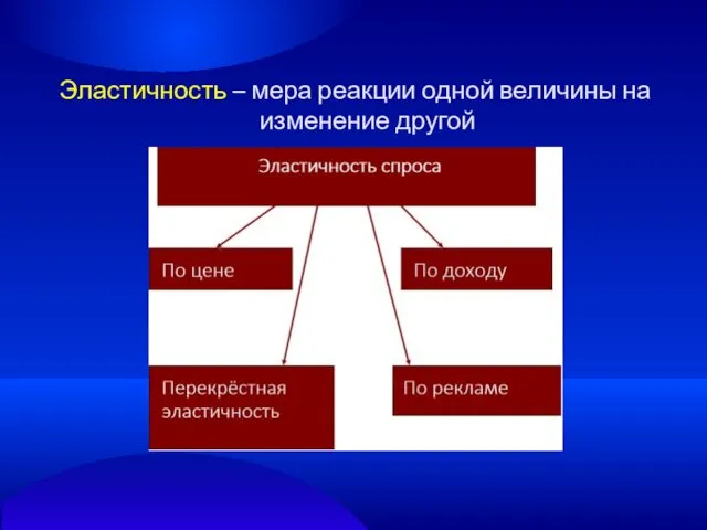 Эластичность – мера реакции одной величины на изменение другой