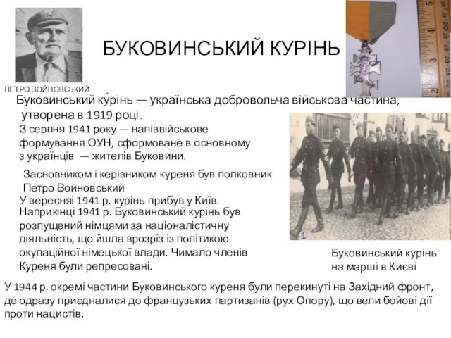 Буковинський ку́рінь — українська добровольча військова частина, утворена в 1919 році.