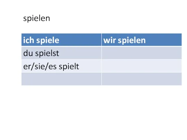 spielen