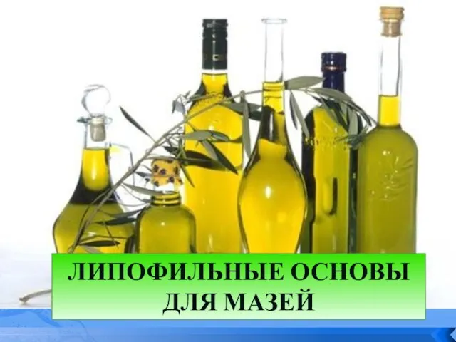 ЛИПОФИЛЬНЫЕ ОСНОВЫ ДЛЯ МАЗЕЙ