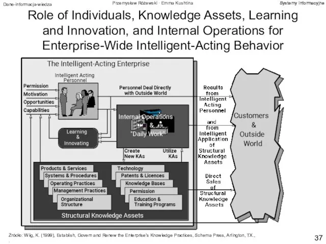 Role of Individuals, Knowledge Assets, Learning and Innovation, and Internal Operations