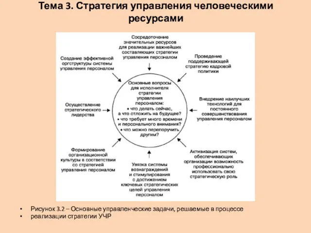 Тема 3. Стратегия управления человеческими ресурсами Рисунок 3.2 – Основные управленческие