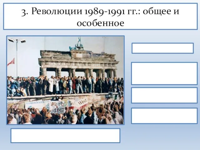 3. Революции 1989-1991 гг.: общее и особенное 1989 г. — падение