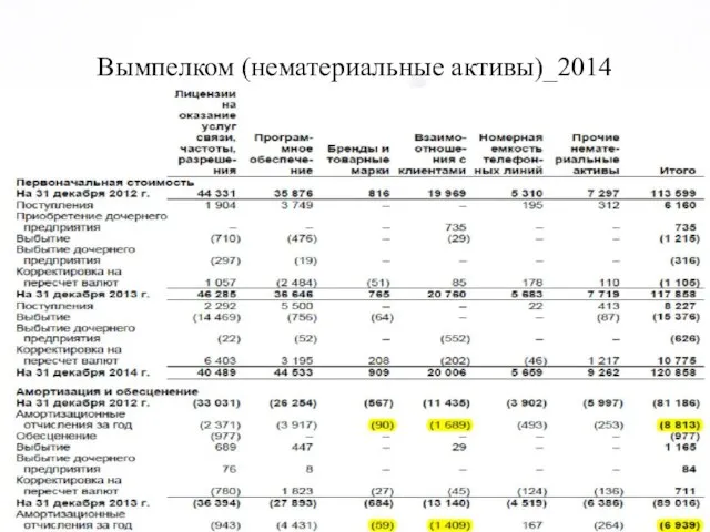 Вымпелком (нематериальные активы)_2014 Дворяшина Марина Михайловна, к.э.н., доцент кафедры стратегического маркетинга