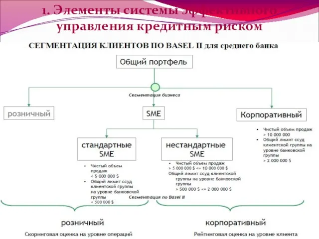 1. Элементы системы эффективного управления кредитным риском