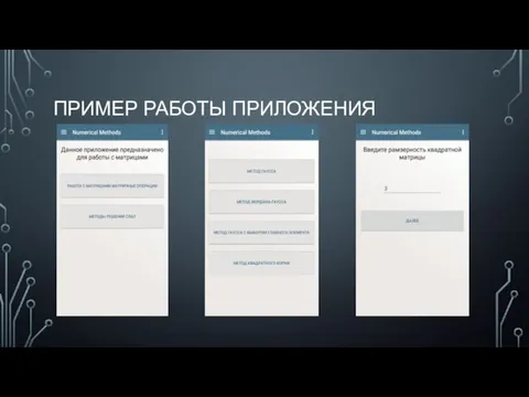 ПРИМЕР РАБОТЫ ПРИЛОЖЕНИЯ