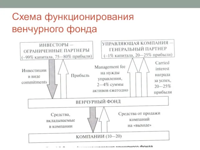 Схема функционирования венчурного фонда