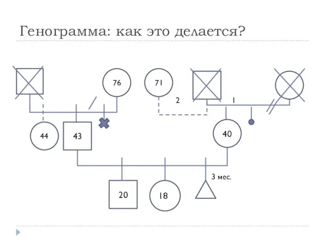 Генограмма: как это делается? 2 1