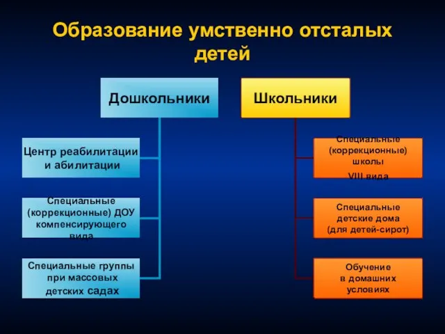 Образование умственно отсталых детей