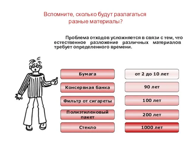 Вспомните, сколько будут разлагаться разные материалы? Проблема отходов усложняется в связи