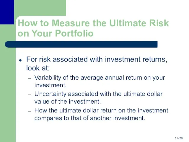 How to Measure the Ultimate Risk on Your Portfolio For risk