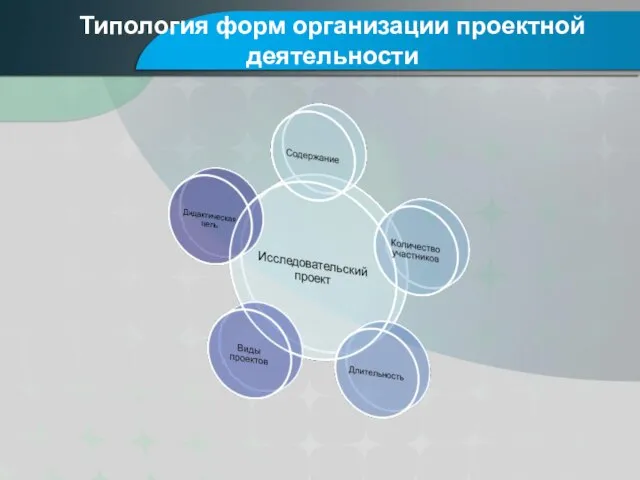 Типология форм организации проектной деятельности