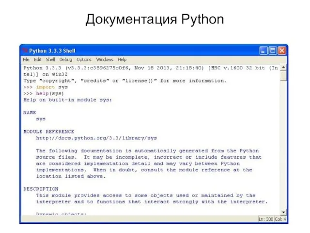 Документация Python