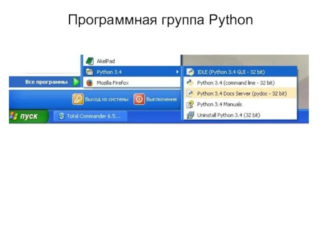 Программная группа Python