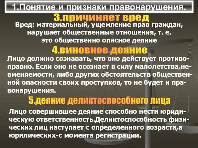 1.Понятие и признаки правонарушения.