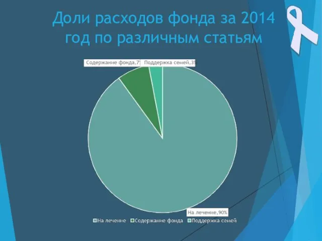 Доли расходов фонда за 2014 год по различным статьям