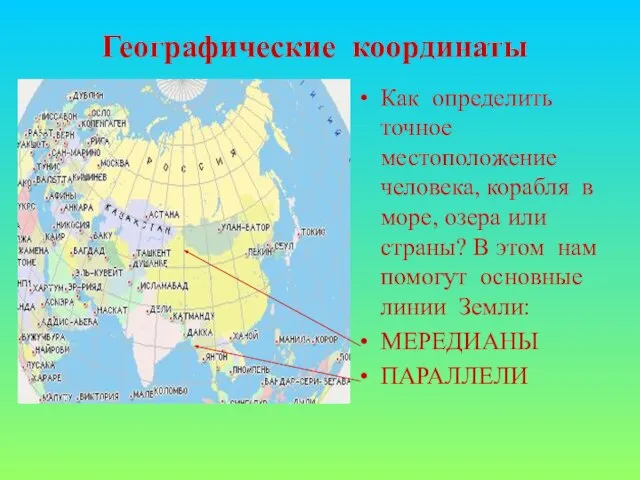 Географические координаты Как определить точное местоположение человека, корабля в море, озера