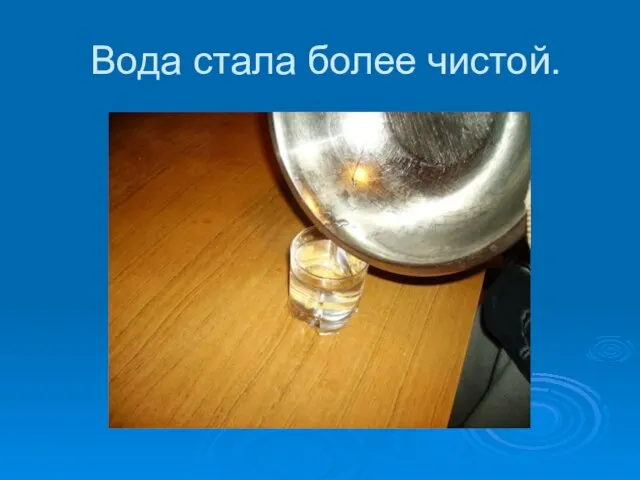 Вода стала более чистой.