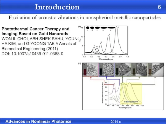 Photothermal Cancer Therapy and Imaging Based on Gold Nanorods WON IL