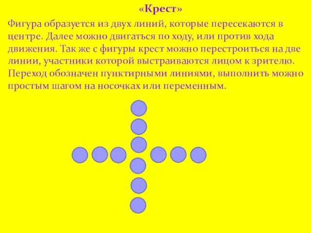 «Крест» Фигура образуется из двух линий, которые пересекаются в центре. Далее