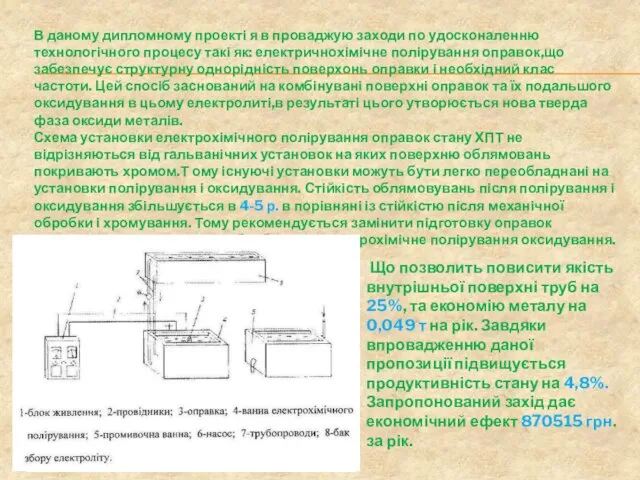 В даному дипломному проекті я в проваджую заходи по удосконаленню технологічного