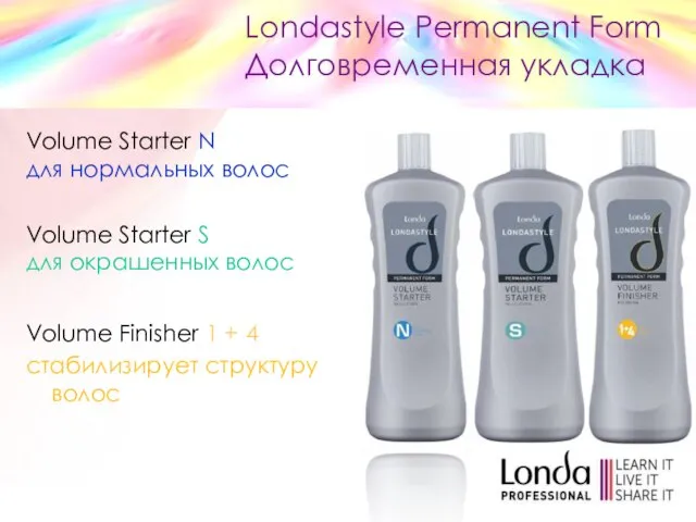 Volume Finisher 1 + 4 стабилизирует структуру волос Volume Starter N