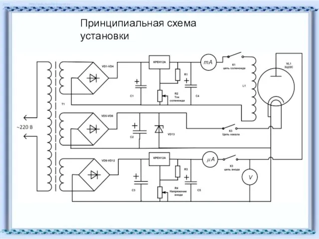 Принципиальная схема установки