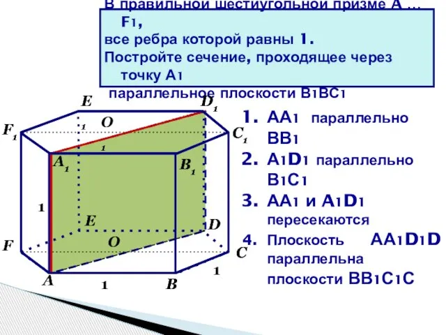 1 1 1 О О1 В правильной шестиугольной призме A …