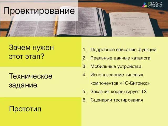 Прототип Техническое задание Подробное описание функций Реальные данные каталога Мобильные устройства