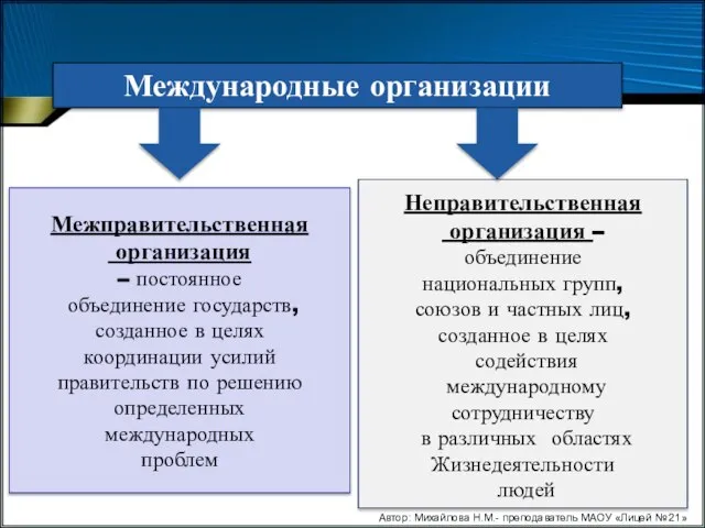 Неправительственная организация – объединение национальных групп, союзов и частных лиц, созданное