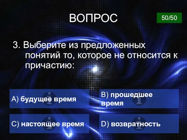 ВОПРОС 3. Выберите из предложенных понятий то, которое не относится к