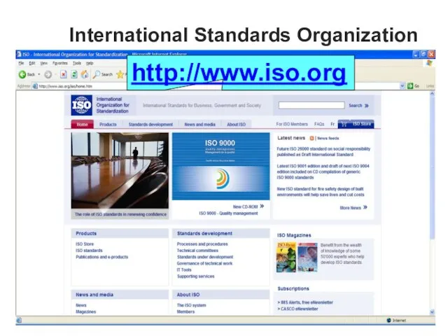 International Standards Organization http://www.iso.org