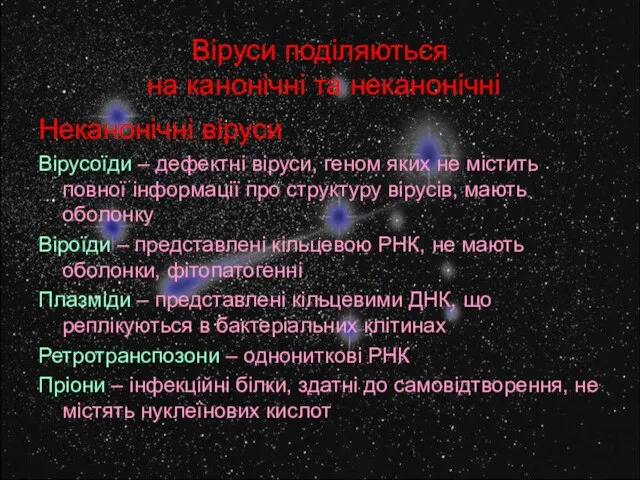 Віруси поділяються на канонічні та неканонічні Неканонічні віруси Вірусоїди – дефектні