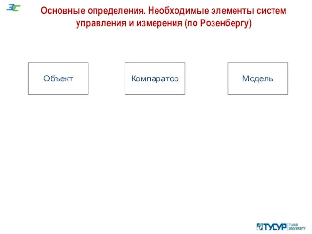 Основные определения. Необходимые элементы систем управления и измерения (по Розенбергу)