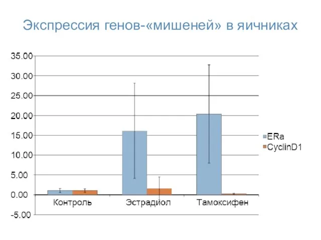 Экспрессия генов-«мишеней» в яичниках