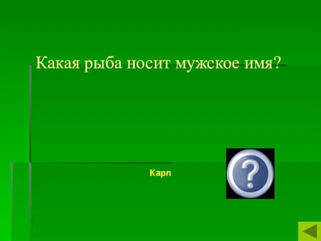 Какая рыба носит мужское имя? Карп