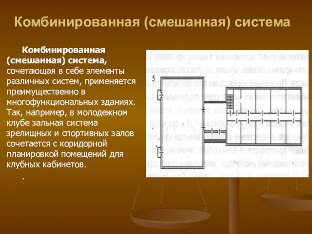 Комбинированная (смешанная) система Комбинированная (смешанная) система, сочетающая в себе элементы различных