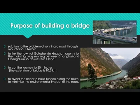 Purpose of building a bridge solution to the problem of running