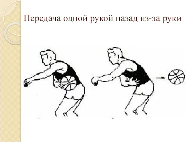 Передача одной рукой назад из-за руки