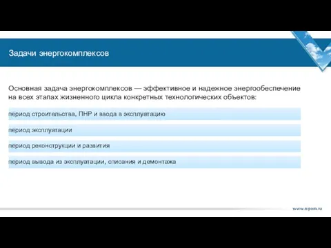 Основная задача энергокомплексов — эффективное и надежное энергообеспечение на всех этапах