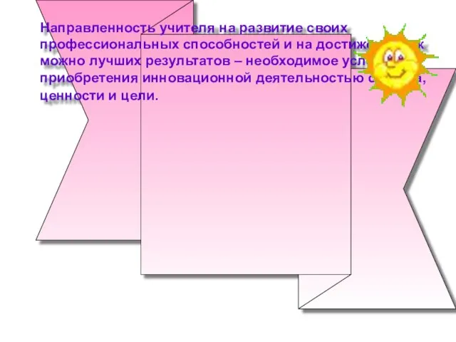 Направленность учителя на развитие своих профессиональных способностей и на достижение как