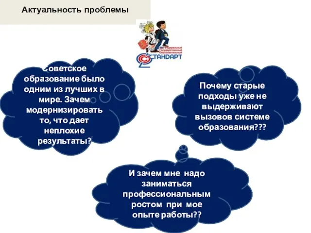 Актуальность проблемы Советское образование было одним из лучших в мире. Зачем