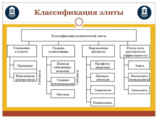 Классификация элиты