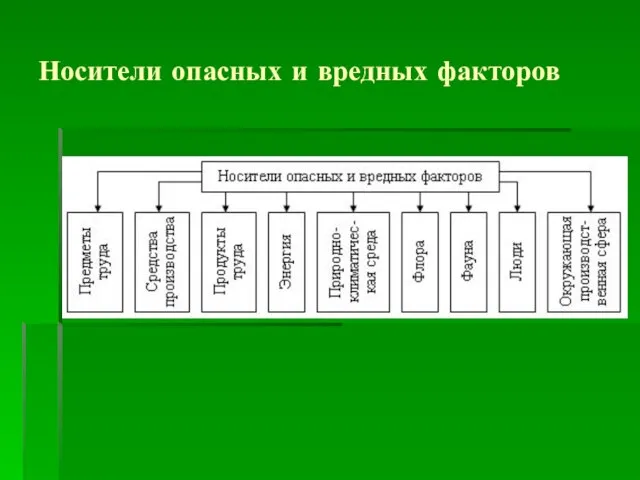 Носители опасных и вредных факторов